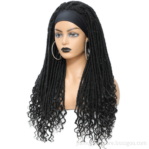 Long Dreadlocks Wig For Women Goddess Braid Headband Wig  Synthetic Braiding Crochet Hair Wigs